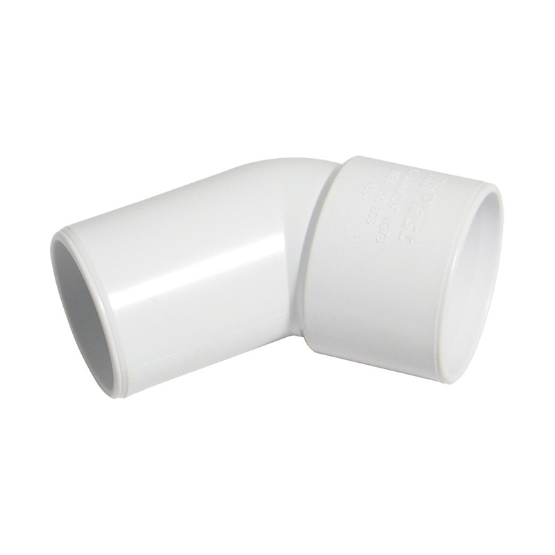 Floplast White Solvent Weld Waste Bend Swivel - 135 Degree X 40Mm