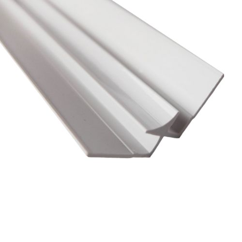 Compact Composite Wall Panel Internal Corner - 2440mm White Tile