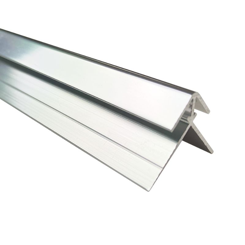 Wetwall Bathroom Panel External Corner - 2440mm Polished Silver