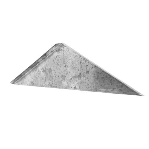 Zinc V Roof Ridge Stop End - 115mm Side