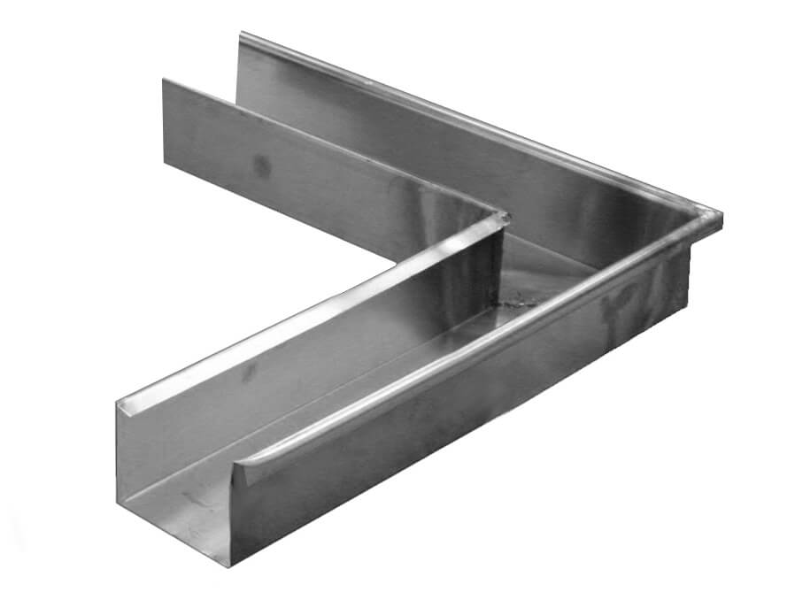 Zinc Box Gutter External Corner - 135 Degree x 80mm
