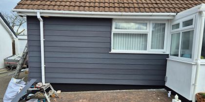 Slate Grey Weatherboard Cladding, Fowey, Cornwall