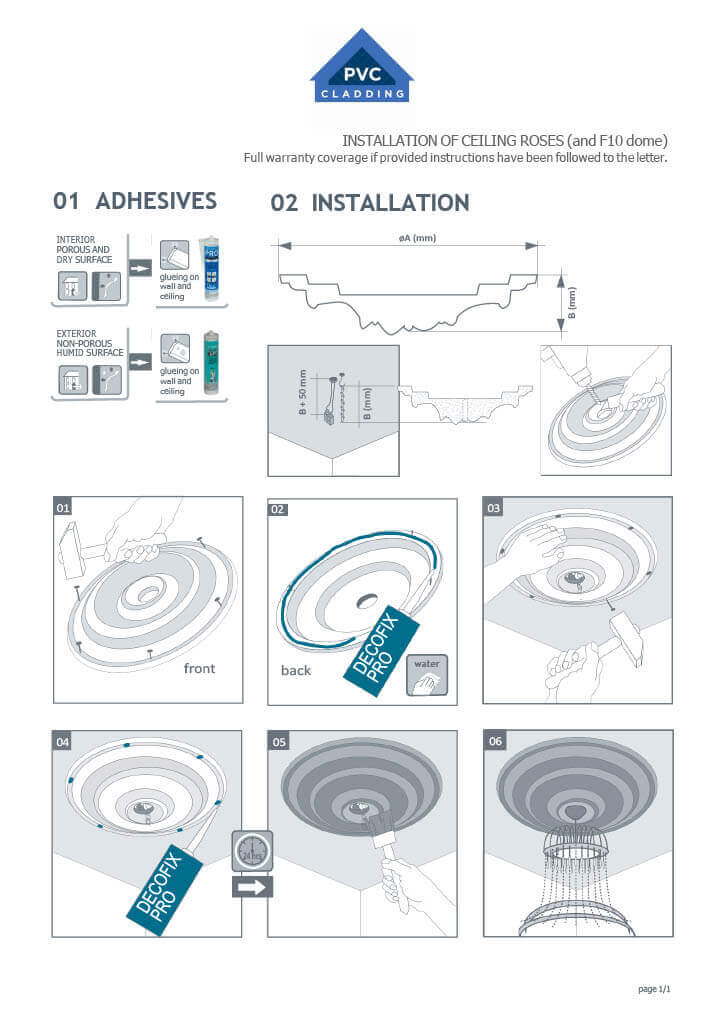 Plastic Ceiling Roses Installation Instructions
